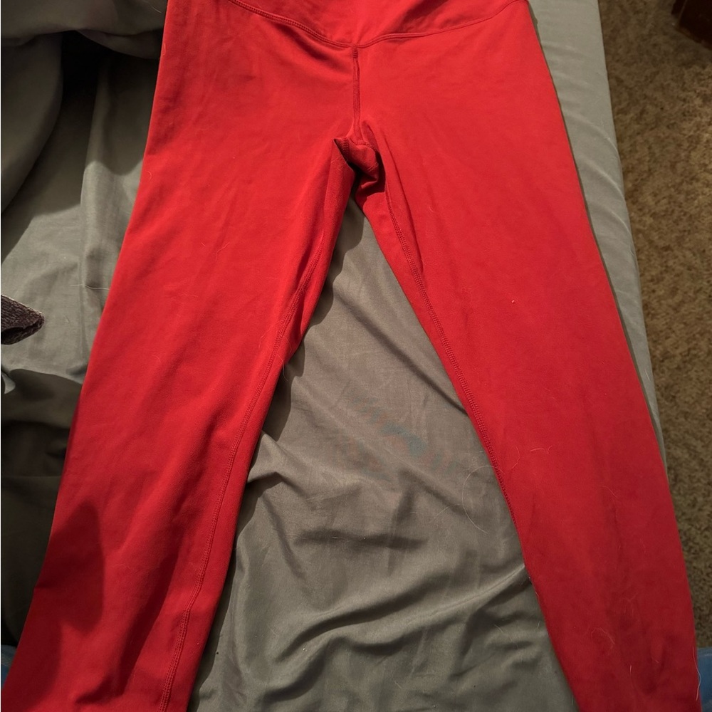 Yogalicious Red Leggings Stretchy Activewear